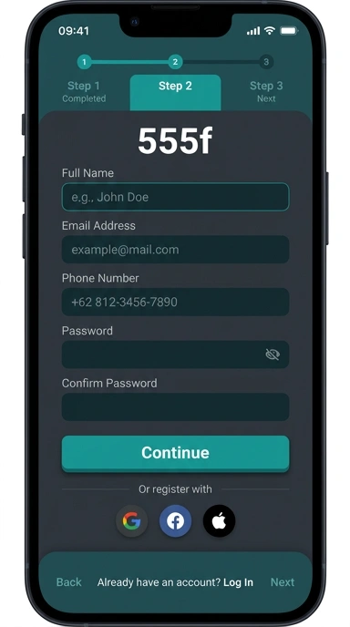 Panduan Registrasi Akun Baru 555f untuk Android