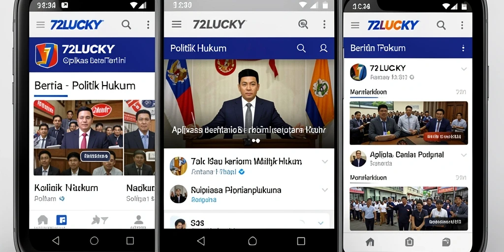 Tampilan antarmuka utama aplikasi 72LUCKY yang informatif dan menarik.