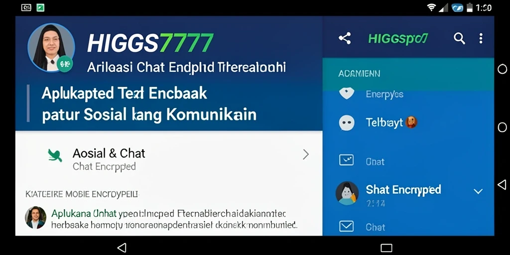 Antarmuka HIGGS777 dengan fitur Chat Encrypted yang ramah pengguna.