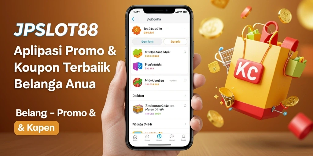 Screenshot aplikasi JPSLOT88 menampilkan kupon dan promo menarik.