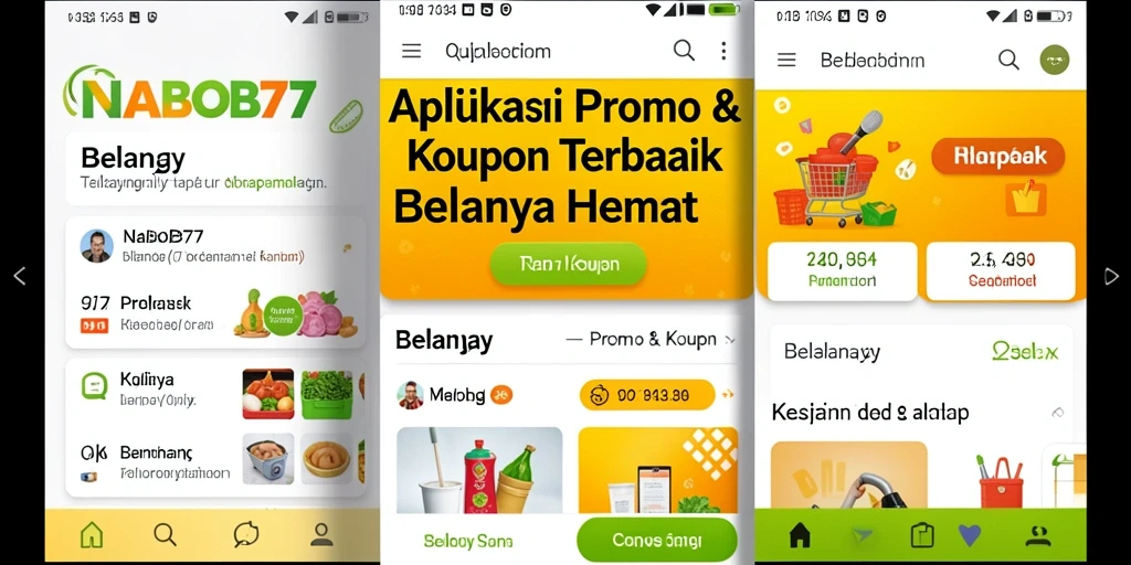Antarmuka NABOB77 dengan berbagai promo dan kupon yang menarik.